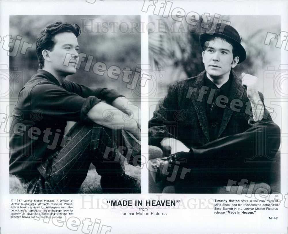 1987 Oscar Winning Actor Timothy Hutton in Made In Heaven Press Photo adu113 - Historic Images