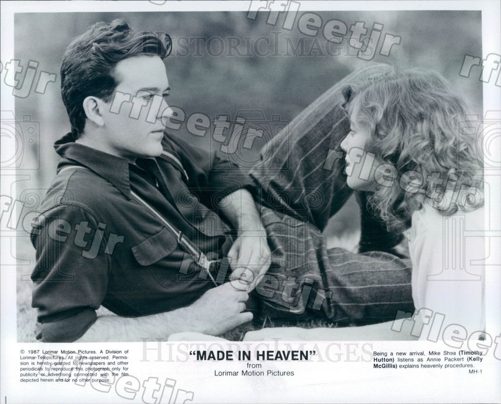 1987 Actors Timothy Hutton &amp; Kelly McGillis in Made In Heaven Press Photo adu125 - Historic Images