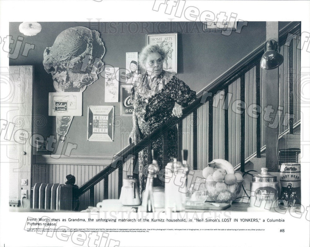 1993 Actress Irene Worth in Film Lost In Yonkers Press Photo adu143 - Historic Images