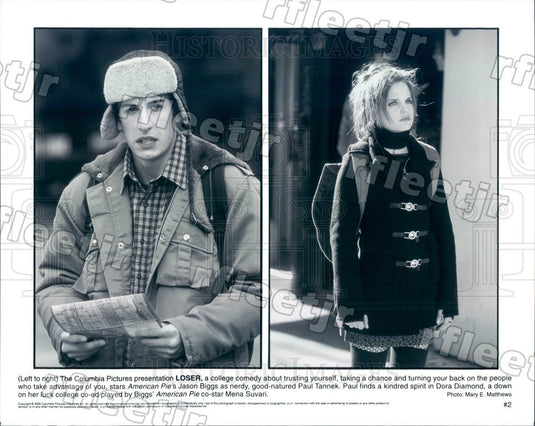 2000 Actors Jason Biggs & Mena Suvari in Film Loser Press Photo adu159 - Historic Images