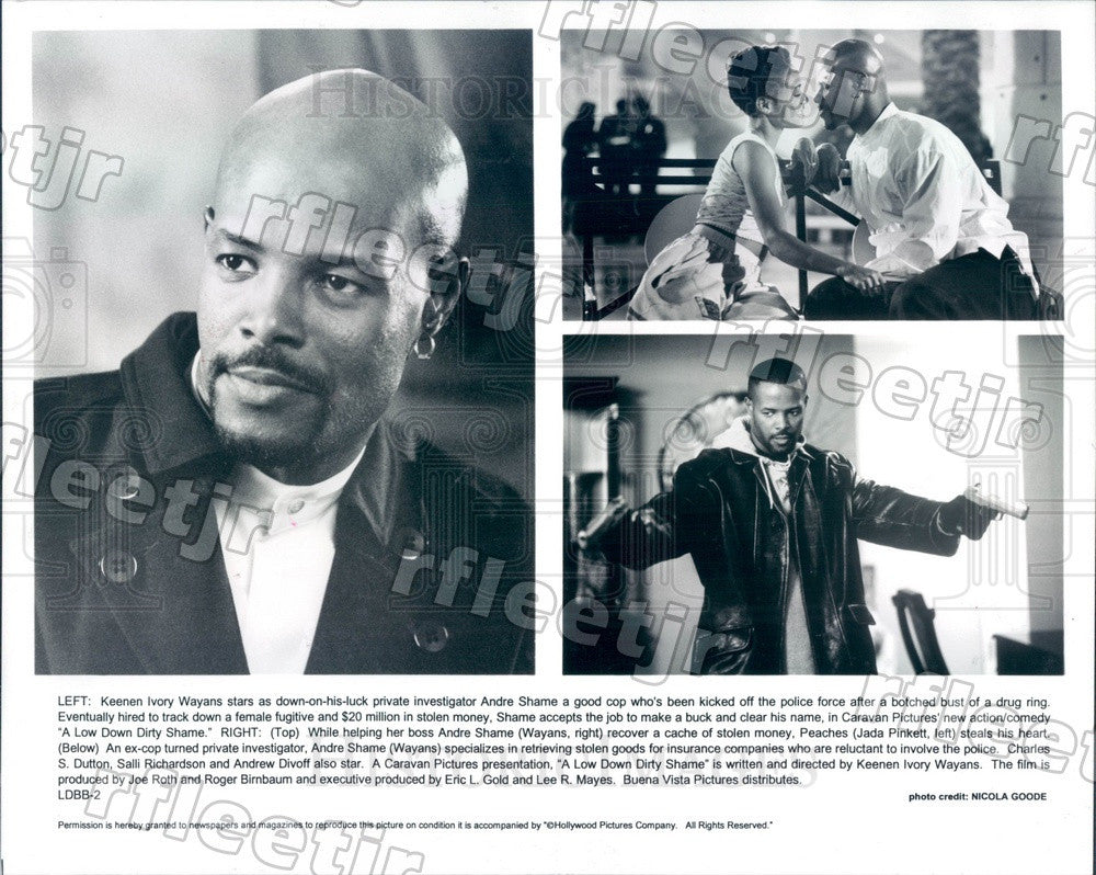 1994 Actors Keenen Ivory Wayans &amp; Jada Pinkett Press Photo adu15 - Historic Images