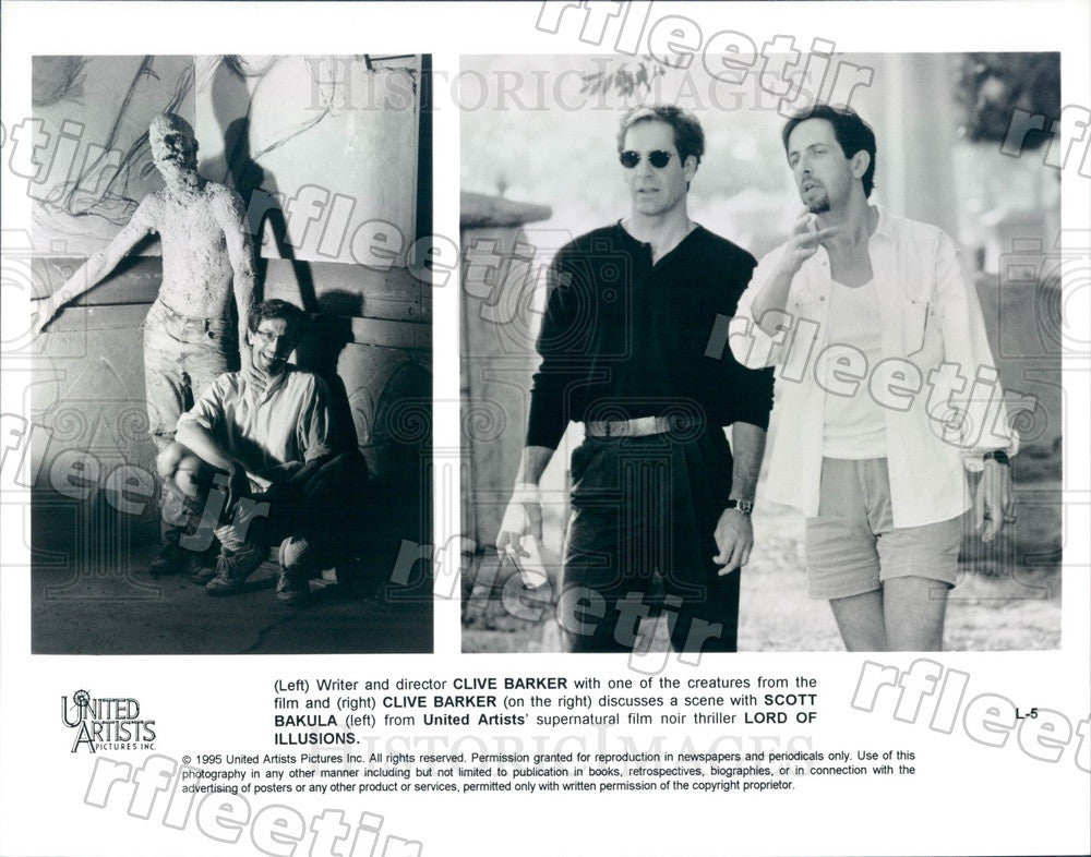 1995 Actor Scott Bakula &amp; Writer, Director Clive Barker Press Photo adu163 - Historic Images