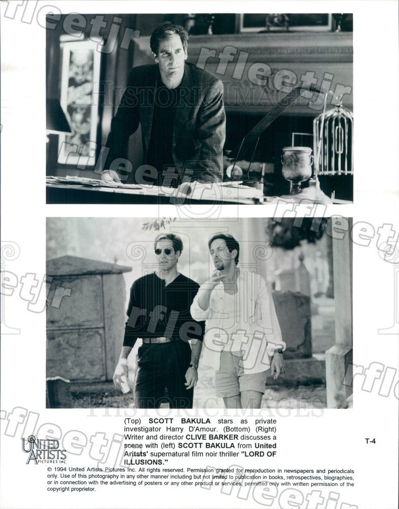 1994 Actor Scott Bakula &amp; Writer, Director Clive Barker Press Photo adu165 - Historic Images