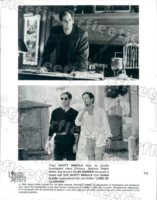 1994 Actor Scott Bakula & Writer, Director Clive Barker Press Photo adu165 - Historic Images