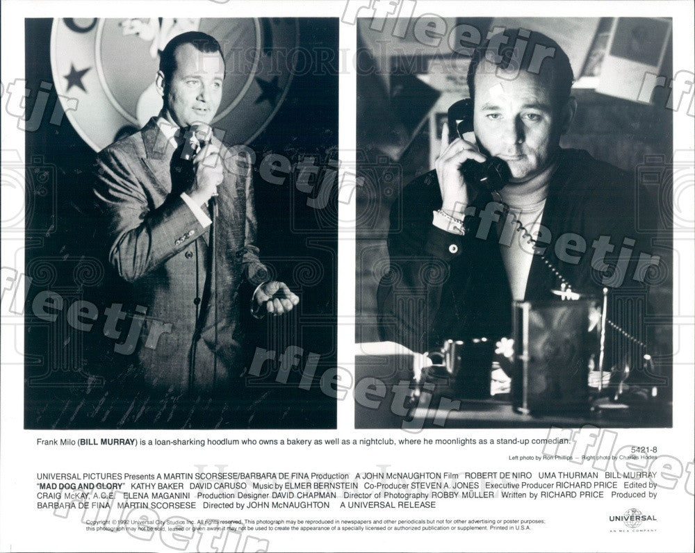 1992 Emmy Winning Actor Bill Murray in Film Mad Dog And Glory Press Photo adu169 - Historic Images
