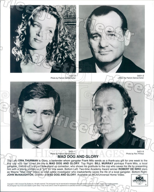 1993 Actors Uma Thurman, Bill Murray, Robert De Niro Press Photo adu173 - Historic Images