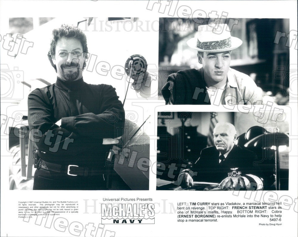 1997 Actors Tim Curry, French Stewart, Ernest Borgnine Press Photo adu179 - Historic Images