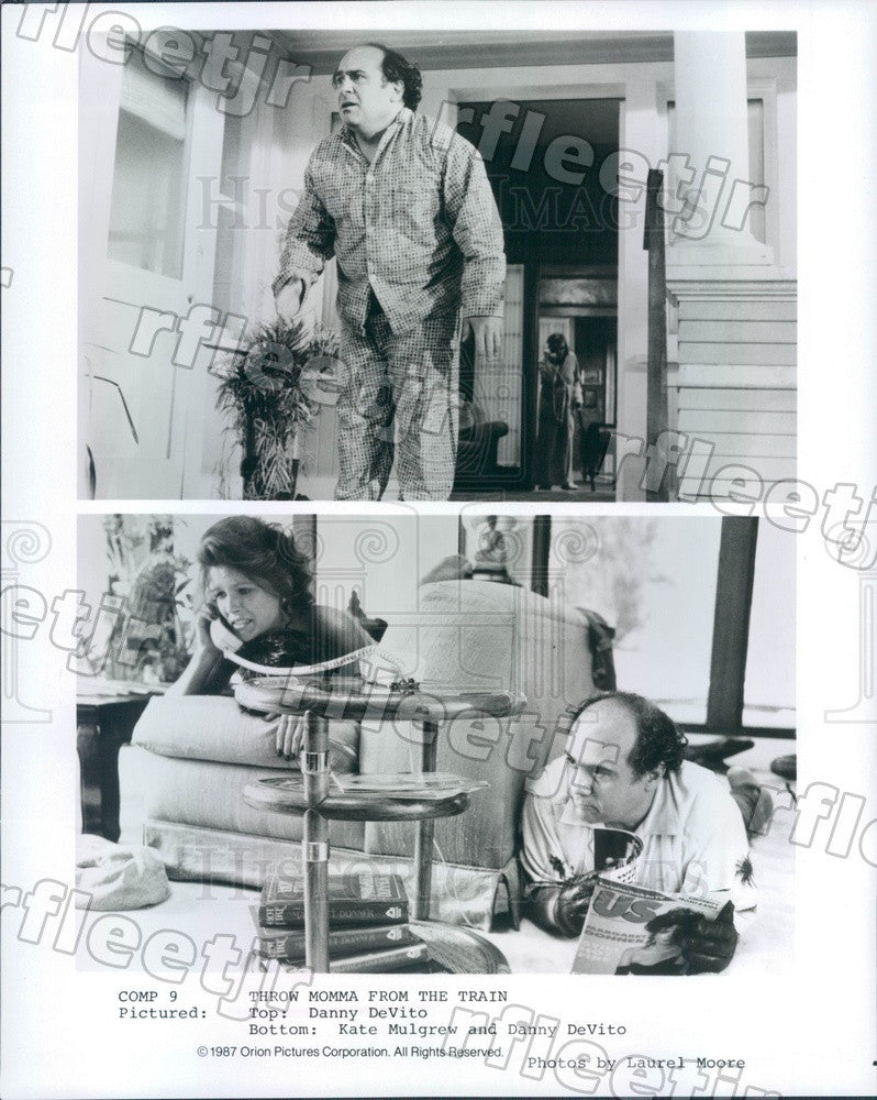 1987 Emmy Winning Actor Danny DeVito &amp; Kate Mulgrew Press Photo adu185 - Historic Images