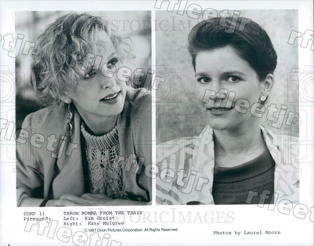 1987 Actors Kate Mulgrew &amp; Kim Greist in Film Throw Momma Press Photo adu191 - Historic Images