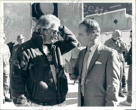 1986 Actor Richard Dreyfuss, Director Barry Levinson Press Photo adu205 - Historic Images