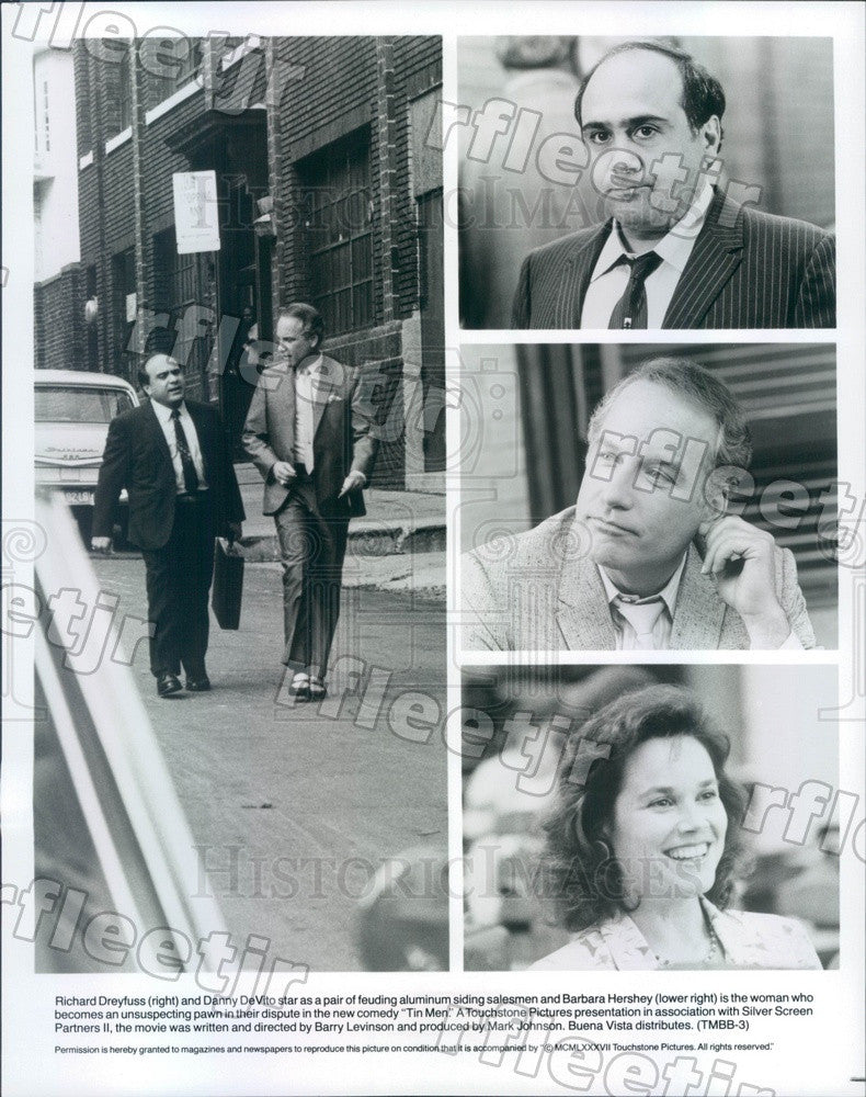 1987 Actors Danny DeVito, Barbara Hershey, Richard Dreyfuss Press Photo adu209 - Historic Images