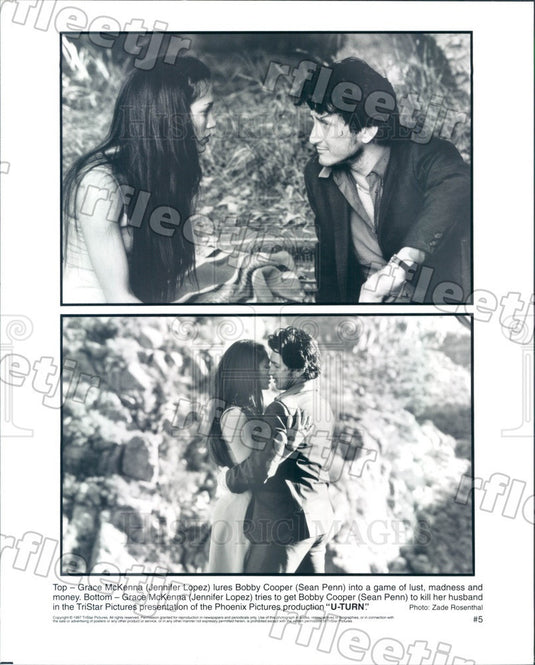 1997 Oscar Winning Actor Sean Penn & Jennifer Lopez Press Photo adu237 - Historic Images