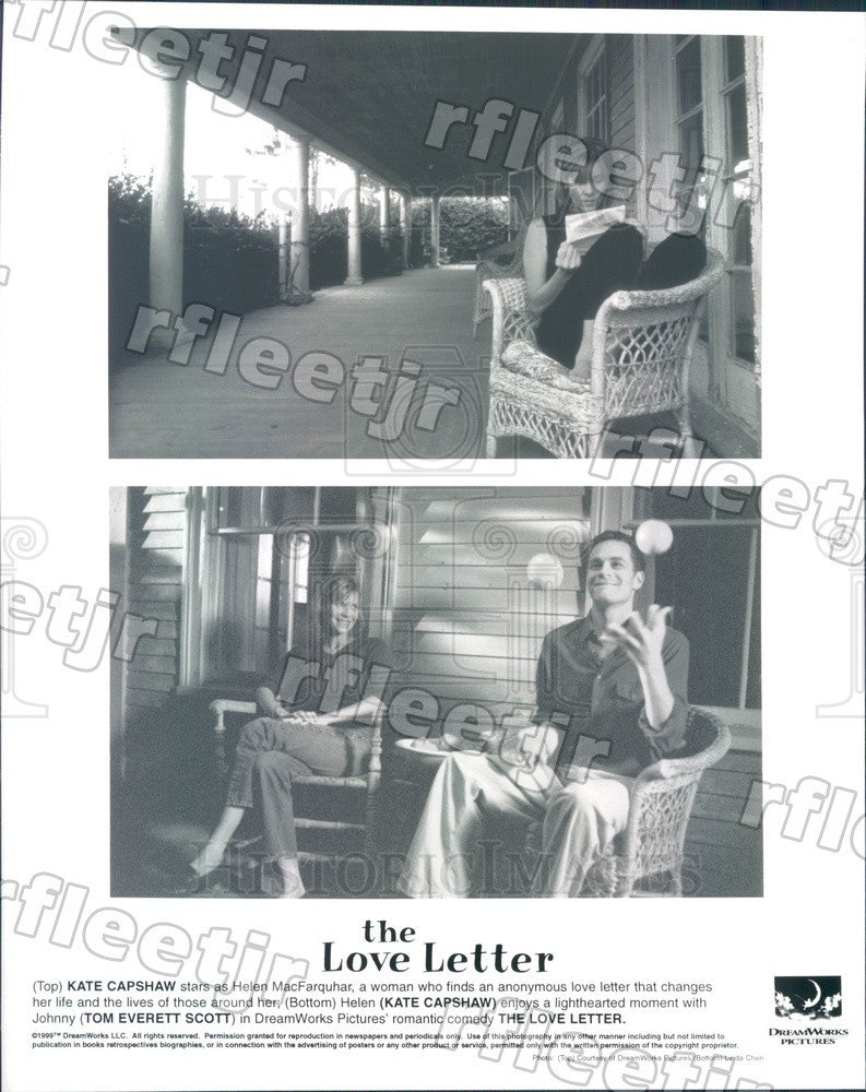 1999 Actors Kate Capshaw &amp; Tom Everett Scott in Film Press Photo adu263 - Historic Images