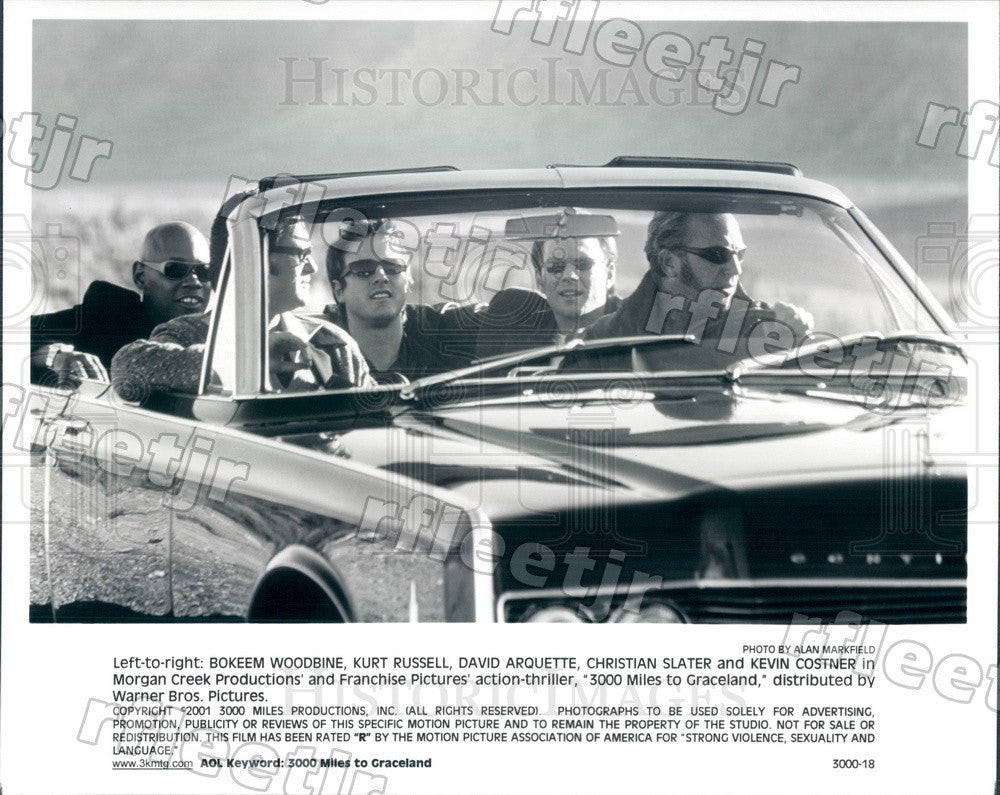 2001 Actors Kevin Costner, David Arquette, Christian Slater Press Photo adu283 - Historic Images