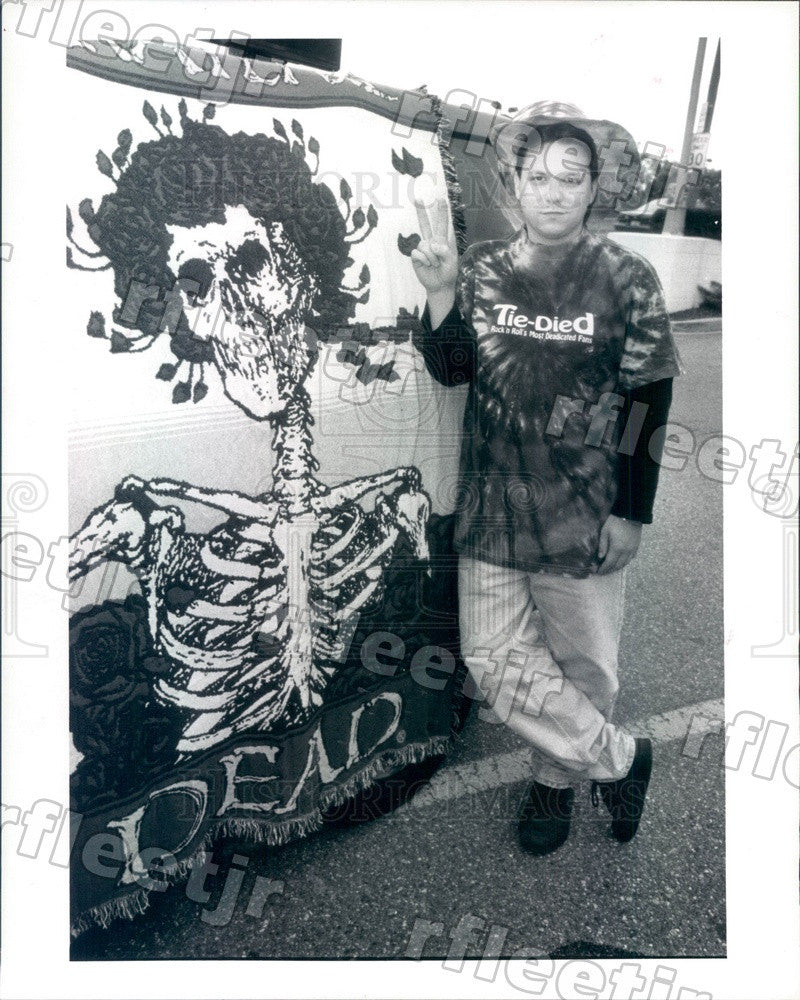 1995 Boston, MA Ken West of WZLK in Dead Head Apparel Press Photo adu285 - Historic Images