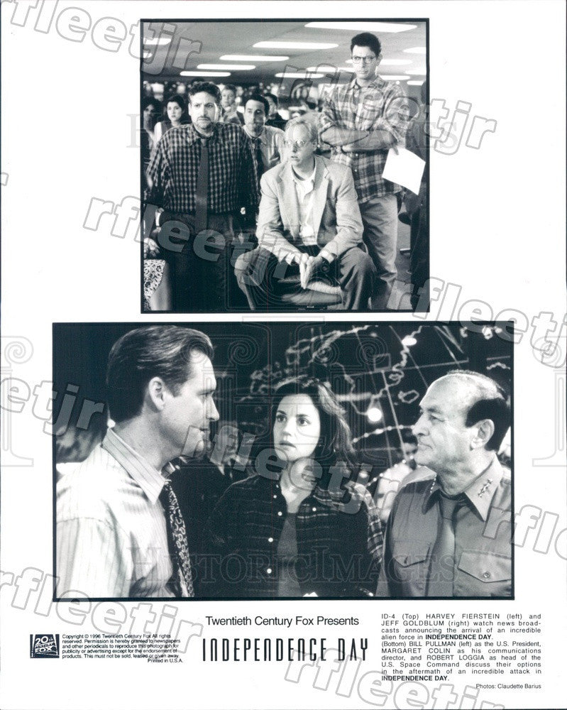 1996 Actors Harvey Fierstein, Jeff Goldblum, Bill Pullman Press Photo adu461 - Historic Images