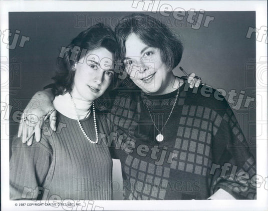 1987 Actors Eleanor Mancusi, Clair Labine on Soap Ryan's Hope Press Photo adu477 - Historic Images