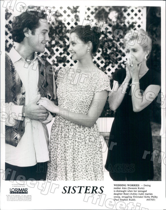 1992 Actors Swoosie Kurtz, Ashley Judd, Paul Stephen Rudd Press Photo adu517 - Historic Images