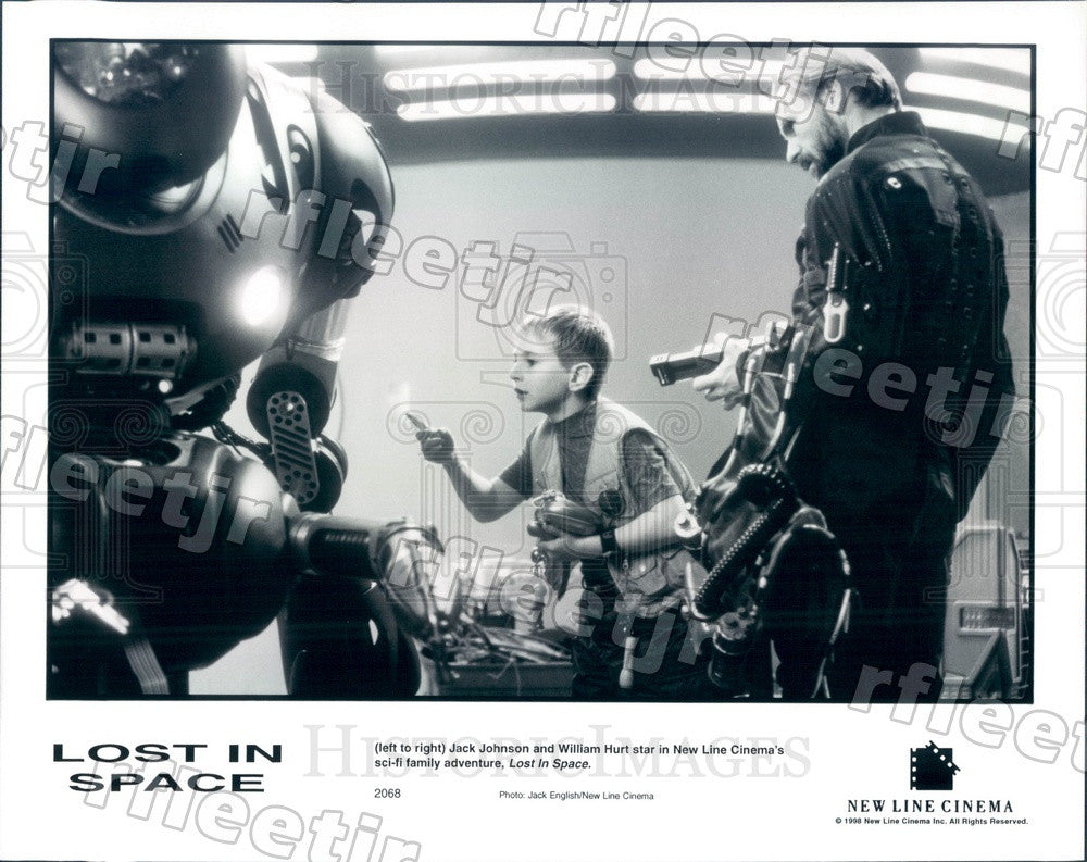 1998 Actors William Hurt &amp; Jack Johnson in Film Lost In Space Press Photo adu51 - Historic Images