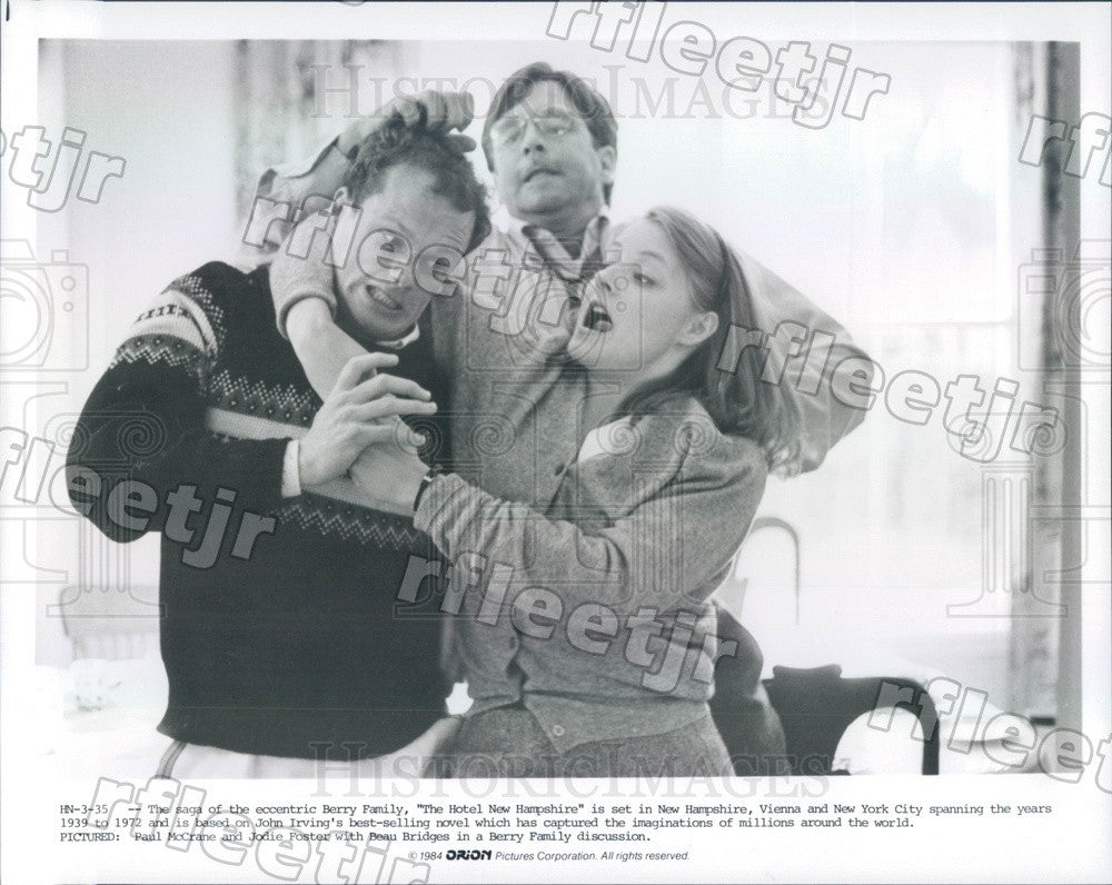 1984 Actors Paul McCrane, Jodie Foster, Beau Bridges in Film Press Photo adu547 - Historic Images
