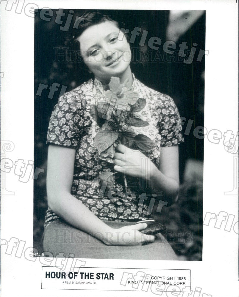 1986 Brazilian Actress Marcelia Cartaxo in Hour Of The Star Press Photo adu553 - Historic Images