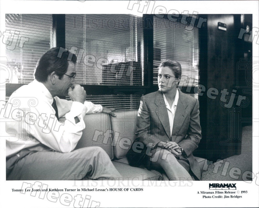 1993 Oscar Winning Actor Tommy Lee Jones &amp; Kathleen Turner Press Photo adu571 - Historic Images
