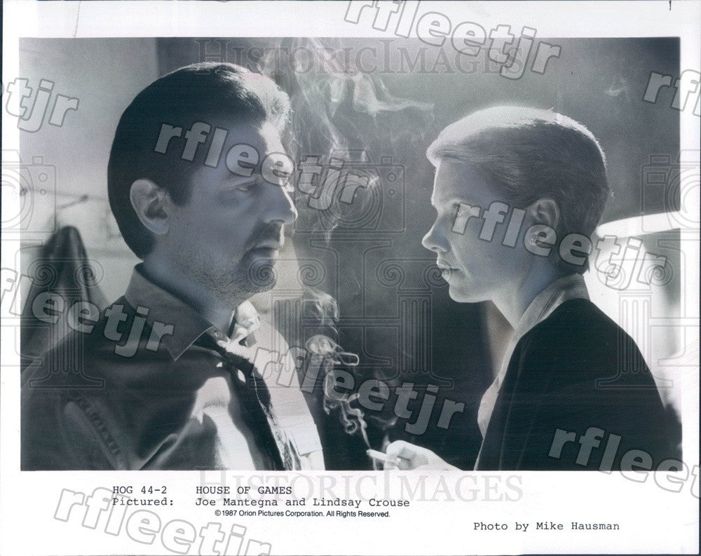1987 Actors Joe Mantegna &amp; Lindsay Crouse in Film Press Photo adu573 - Historic Images