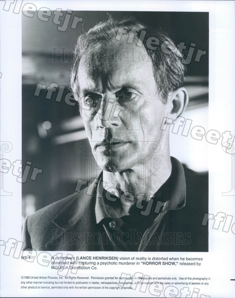 1989 Hollywood Actor Lance Henriksen in Film Horror Show Press Photo adu5 - Historic Images