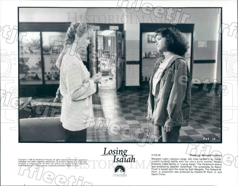 1995 Oscar Winning Actors Jessica Lange &amp; Halle Berry Press Photo adu83 - Historic Images
