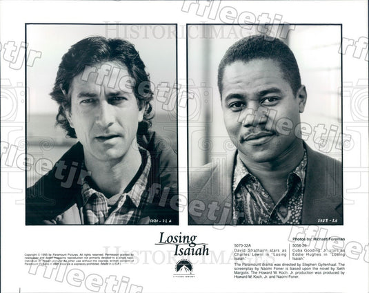 1995 Oscar Winning Actor Cuba Gooding Jr & David Strathairn Press Photo adu85 - Historic Images