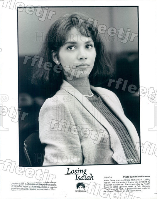 1995 Oscar, Emmy Winning Actress Halle Berry in Losing Isaiah Press Photo adu87 - Historic Images