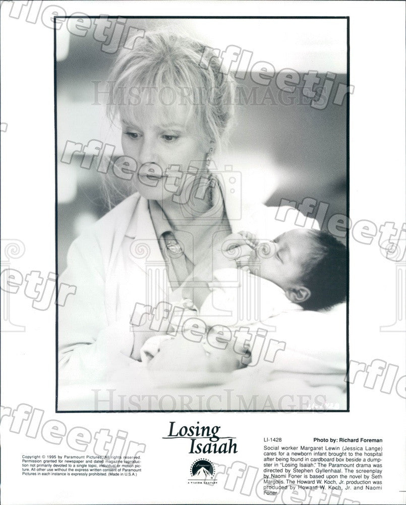 1995 Oscar, Emmy Winning Actor Jessica Lange in Losing Isaiah Press Photo adu89 - Historic Images