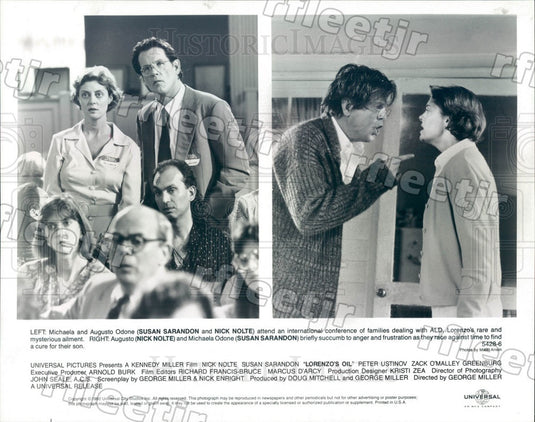 1992 Oscar Winning Actor Susan Sarandon & Nick Nolte Press Photo adu93 - Historic Images