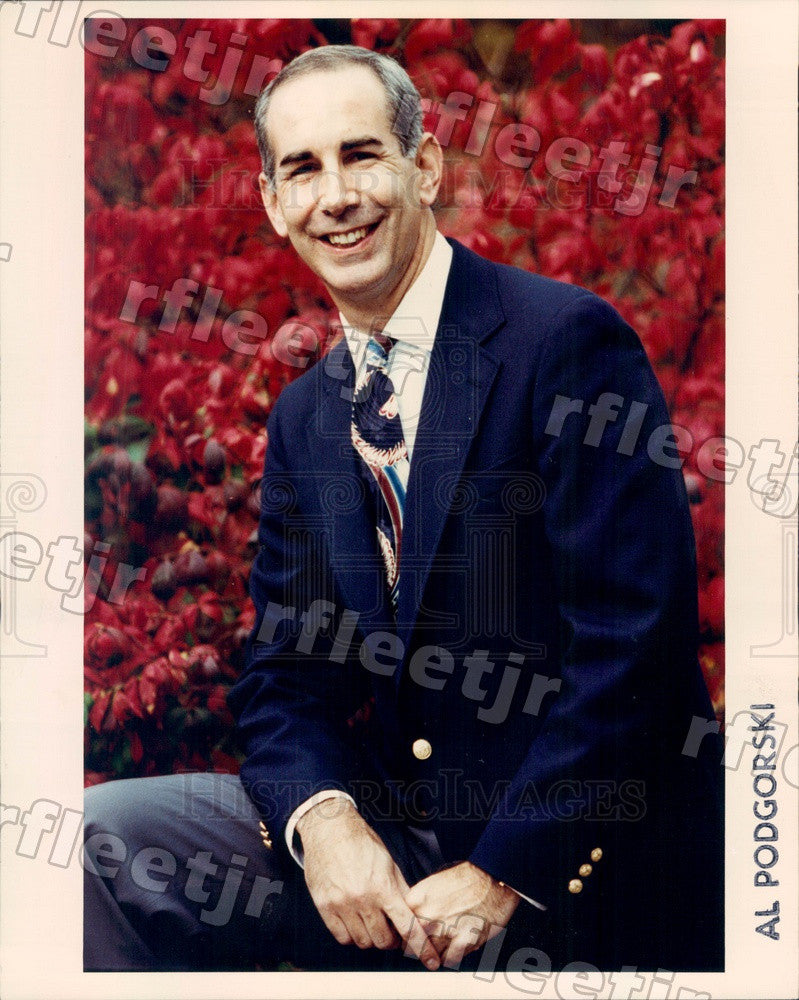 1991 Chicago, IL TV Host, Sportscaster, Mike Leiderman Press Photo adv135 - Historic Images