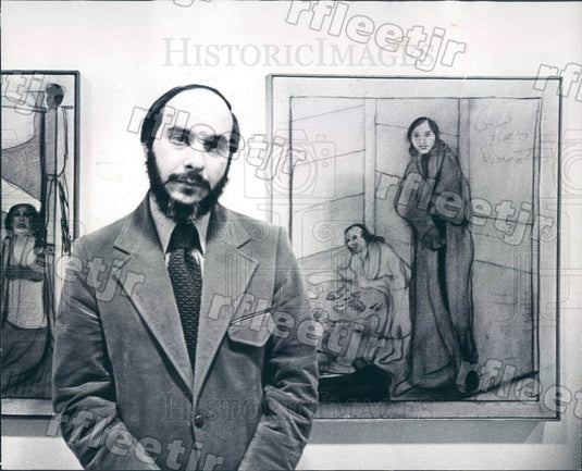 1973 Chicago, Illinois Artist Michael Wyman Press Photo adv263 - Historic Images