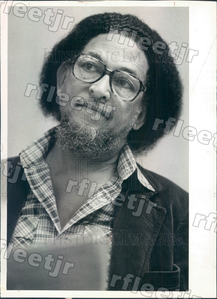 1981 South African Poet, Activist Dennis Brutus Press Photo adv279 - Historic Images