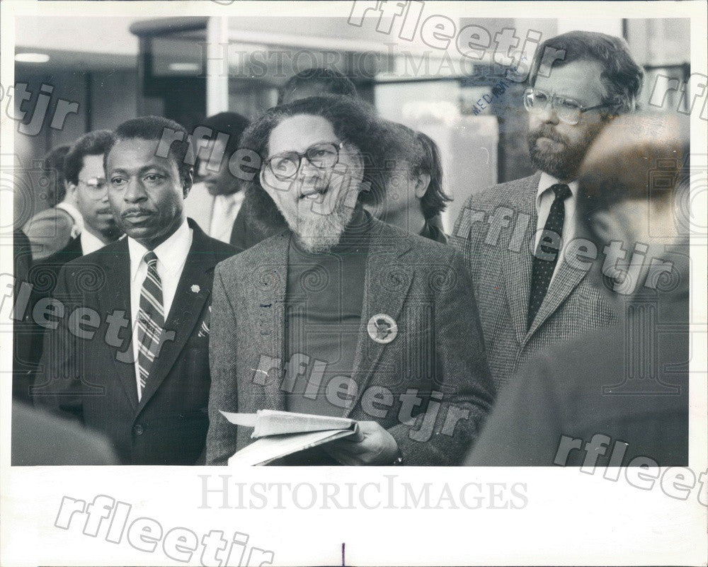 1985 South African Poet, Activist Dennis Brutus Press Photo adv281 - Historic Images