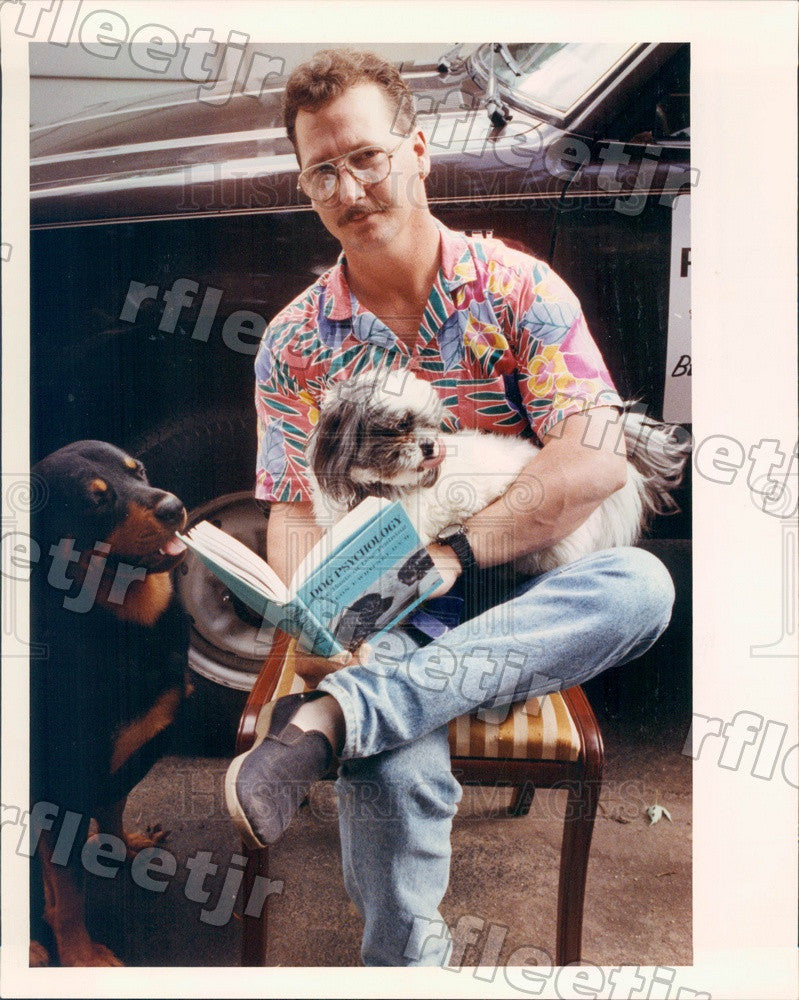 1992 Chicago, Illinois Dog Trainer Steve Boyer Press Photo adv299 - Historic Images