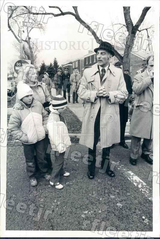 1979 Chicago, IL Police Supt Joseph DiLeonardi, Jean Bosak Press Photo adv345 - Historic Images