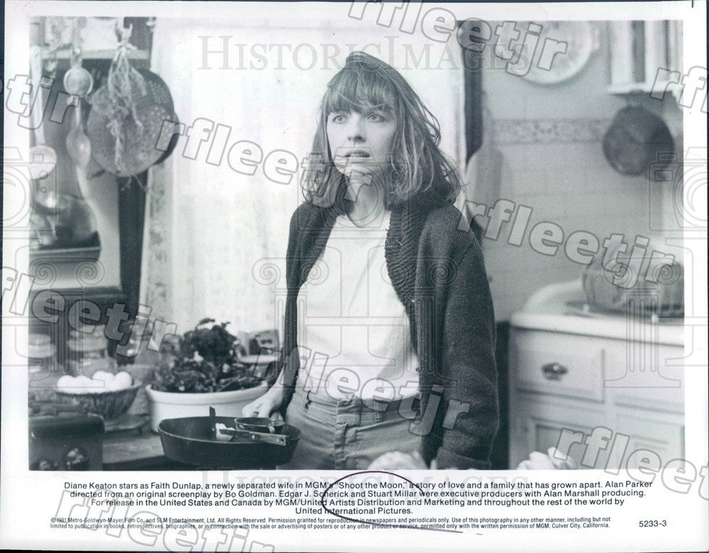 1981 Oscar Winning Actress Diane Keaton in Shoot The Moon Press Photo adv435 - Historic Images