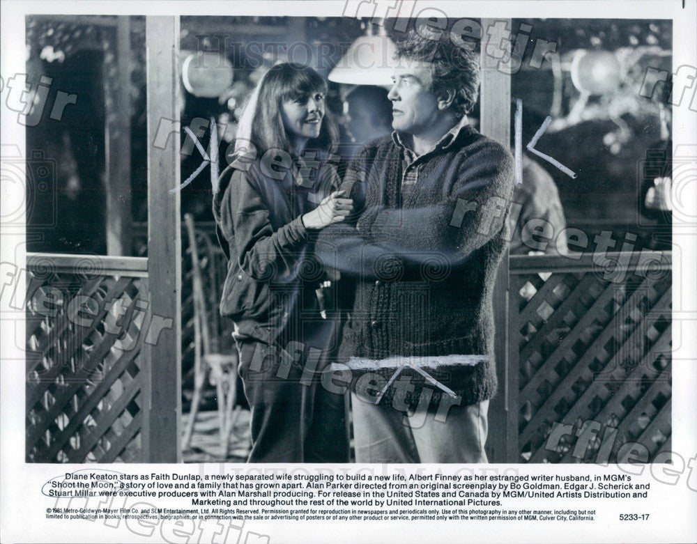 1981 Actors Diane Keaton &amp; Albert Finney in Shoot The Moon Press Photo adv437 - Historic Images
