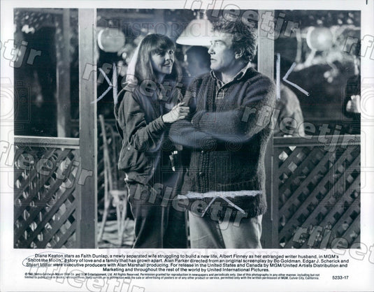 1981 Actors Diane Keaton & Albert Finney in Shoot The Moon Press Photo adv437 - Historic Images