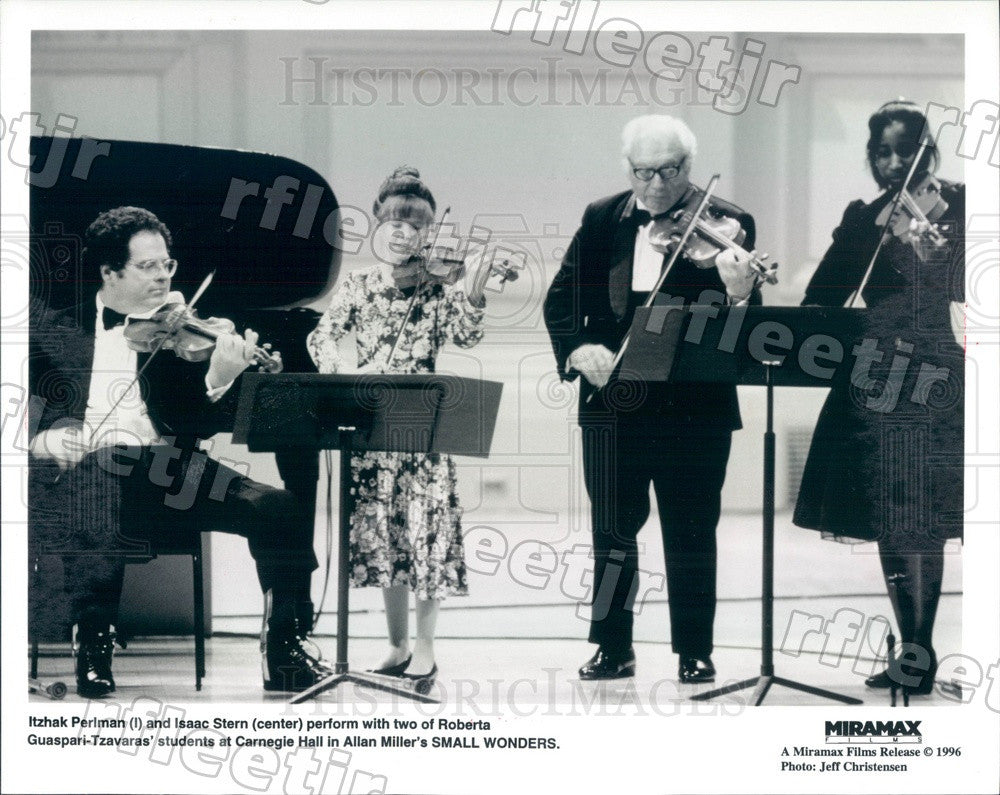 1996 Grammy Winning Violinists Itzhak Perlman &amp; Isaac Stern Press Photo adv453 - Historic Images