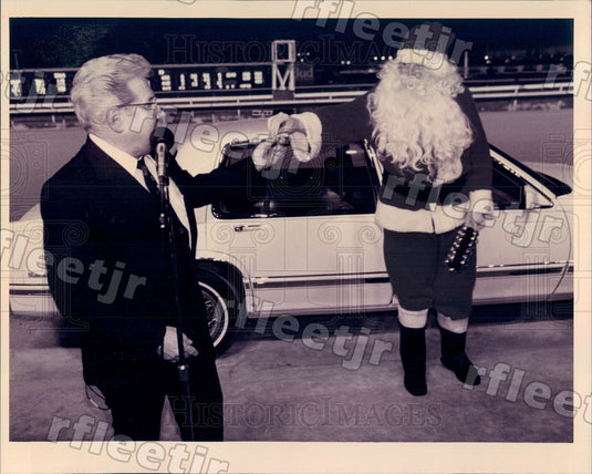 1992 Chicago Racetrack Announcer Phil Georgeff Press Photo adv481 - Historic Images