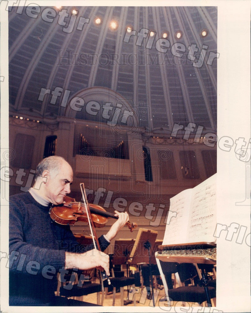 1988 Chicago Symphony Orchestra Concertmaster Ruben Gonzalez Press Photo adv509 - Historic Images