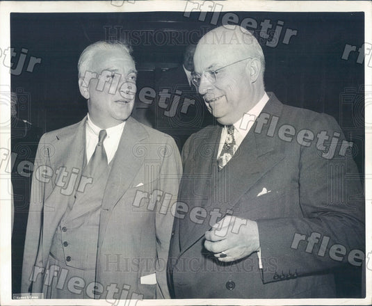 1942 Shipbuilding Exec Henry Kaiser & Marshall Field, Chicago Press Photo adv571 - Historic Images