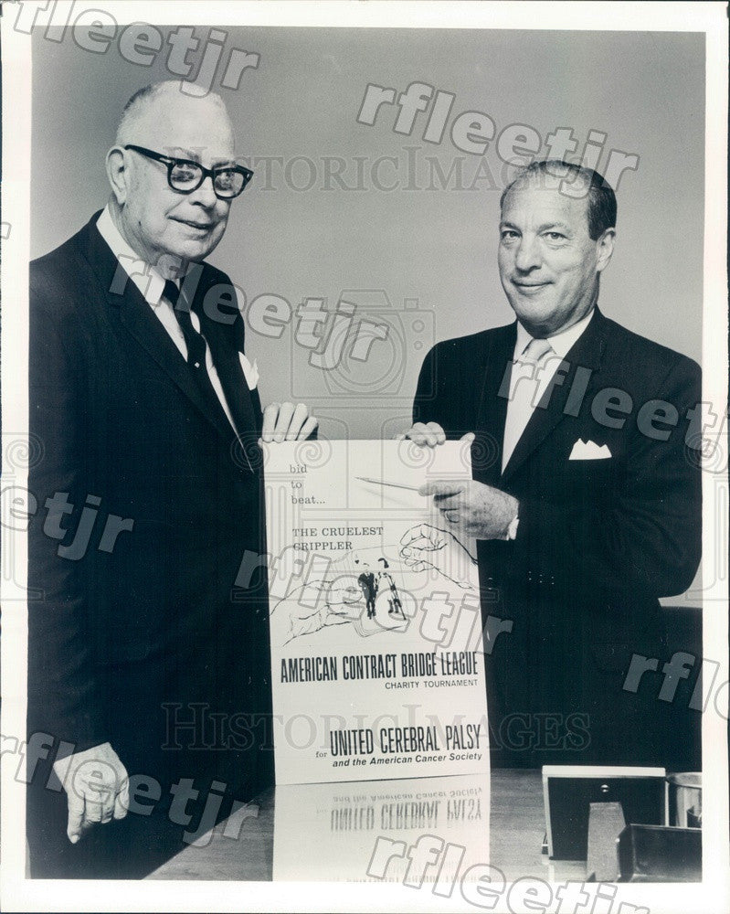 1963 American Contract Bridge League President Jerry Lewis Press Photo adv75 - Historic Images