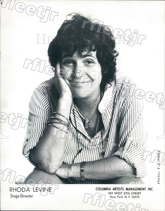 1988 Opera Director, Choreographer Rhoda Levine Press Photo adv77 - Historic Images