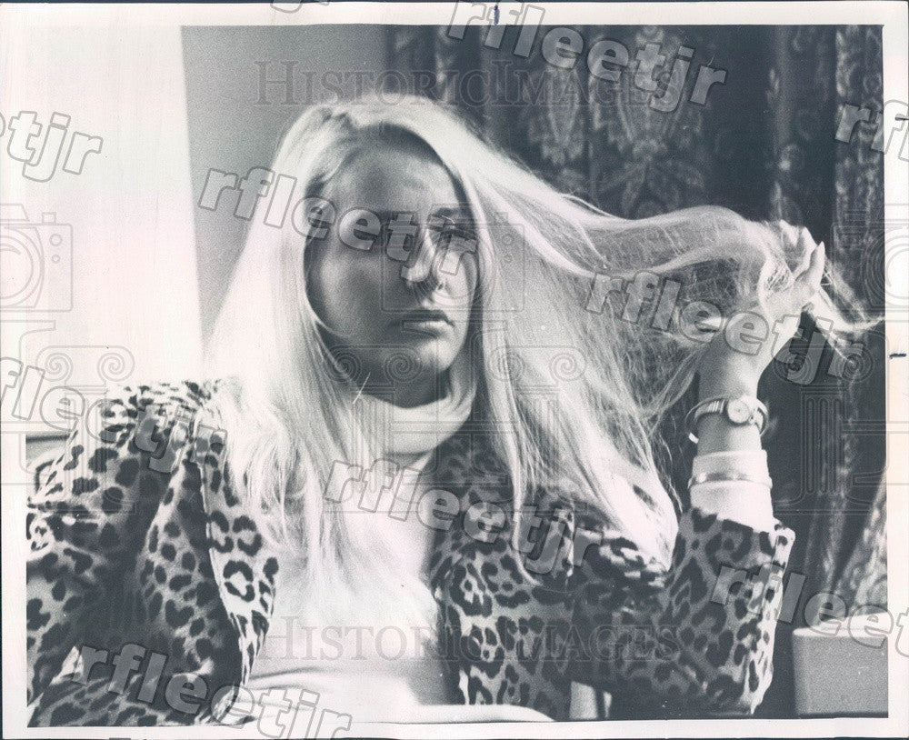 1970 Swedish Model Gunilla Knutsson, Noxzema Take It Off Girl Press Photo adv91 - Historic Images