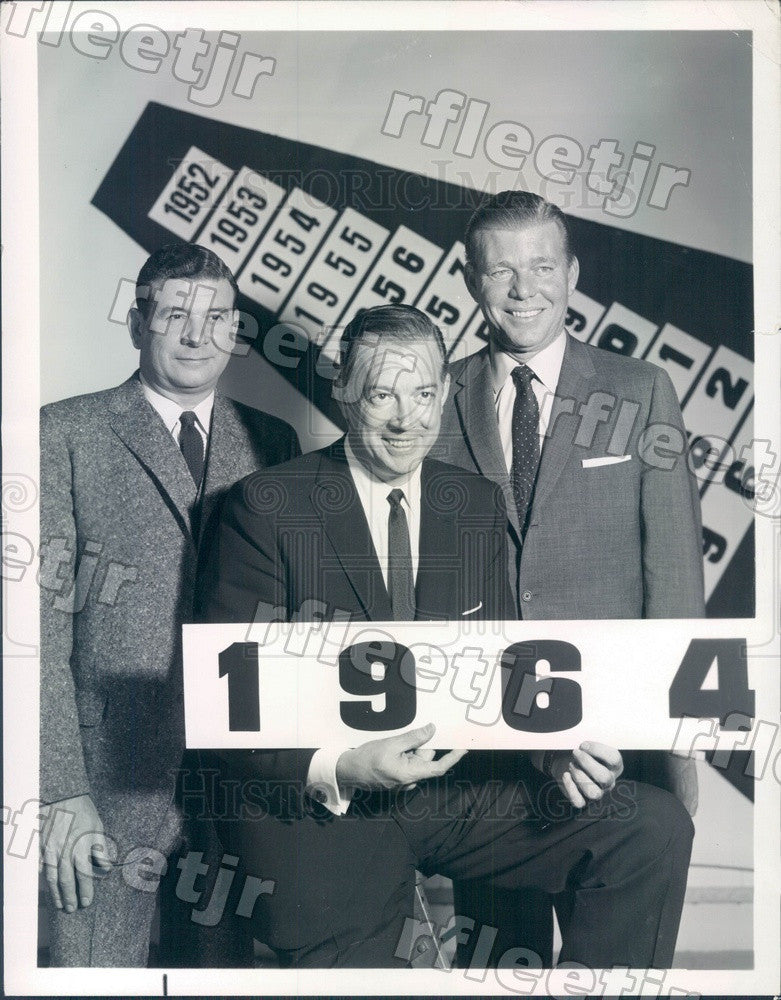 1963 NBC Today Hosts Hugh Downs, Frank Blair, Jack Lescoulie Press Photo adw1031 - Historic Images